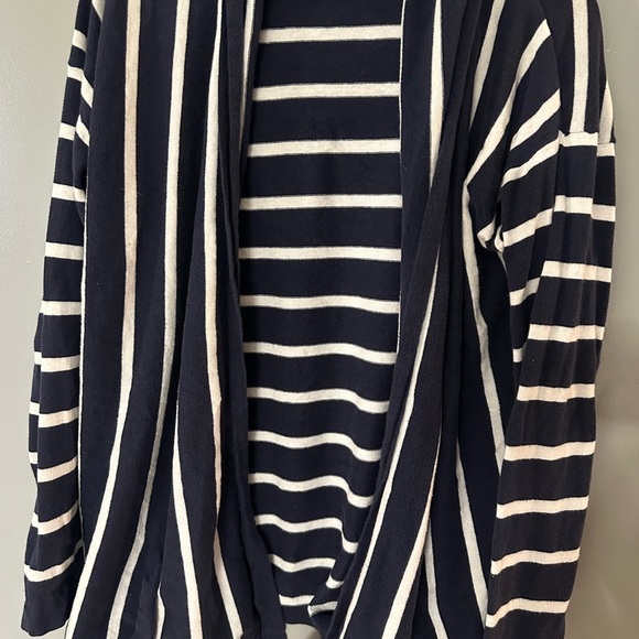 Tommy Hilfiger Blue and White Striped Cardigan - Picture 1 of 6